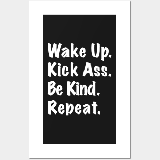 wake up be kind repeat Posters and Art